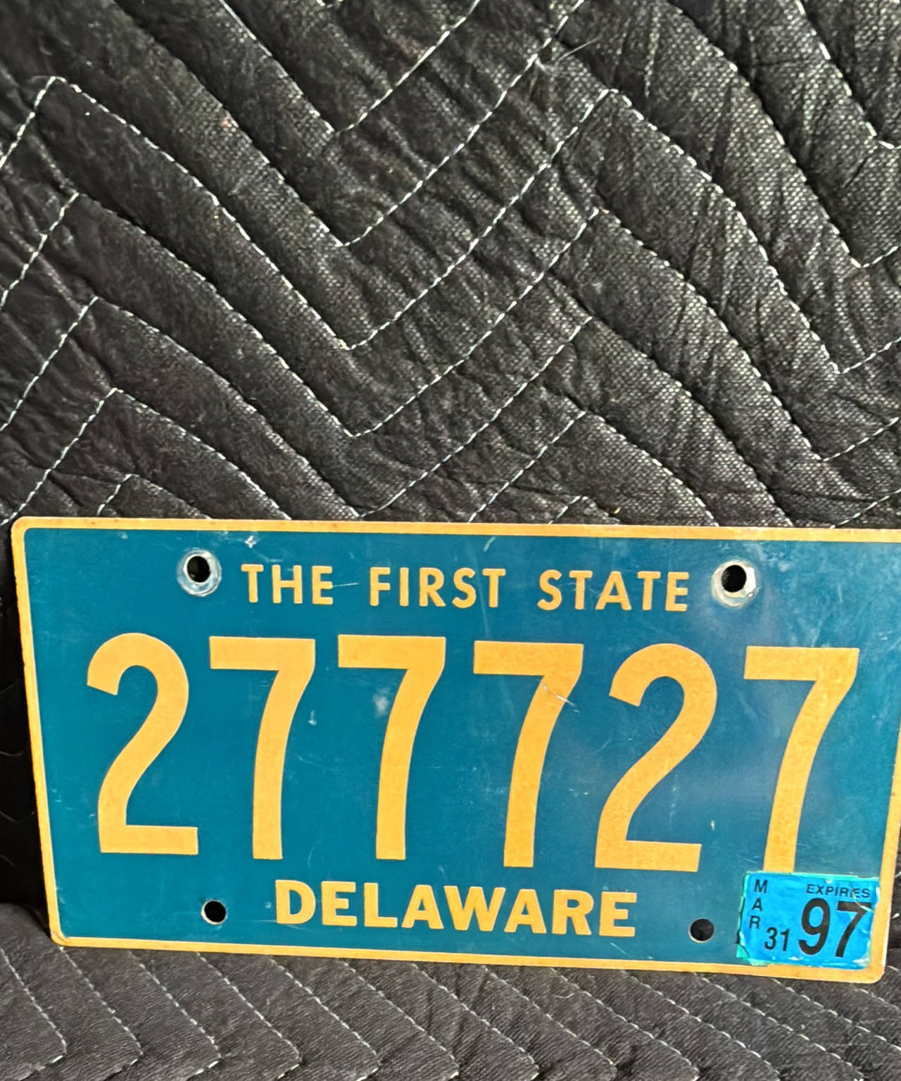 Delaware License Plate 277727