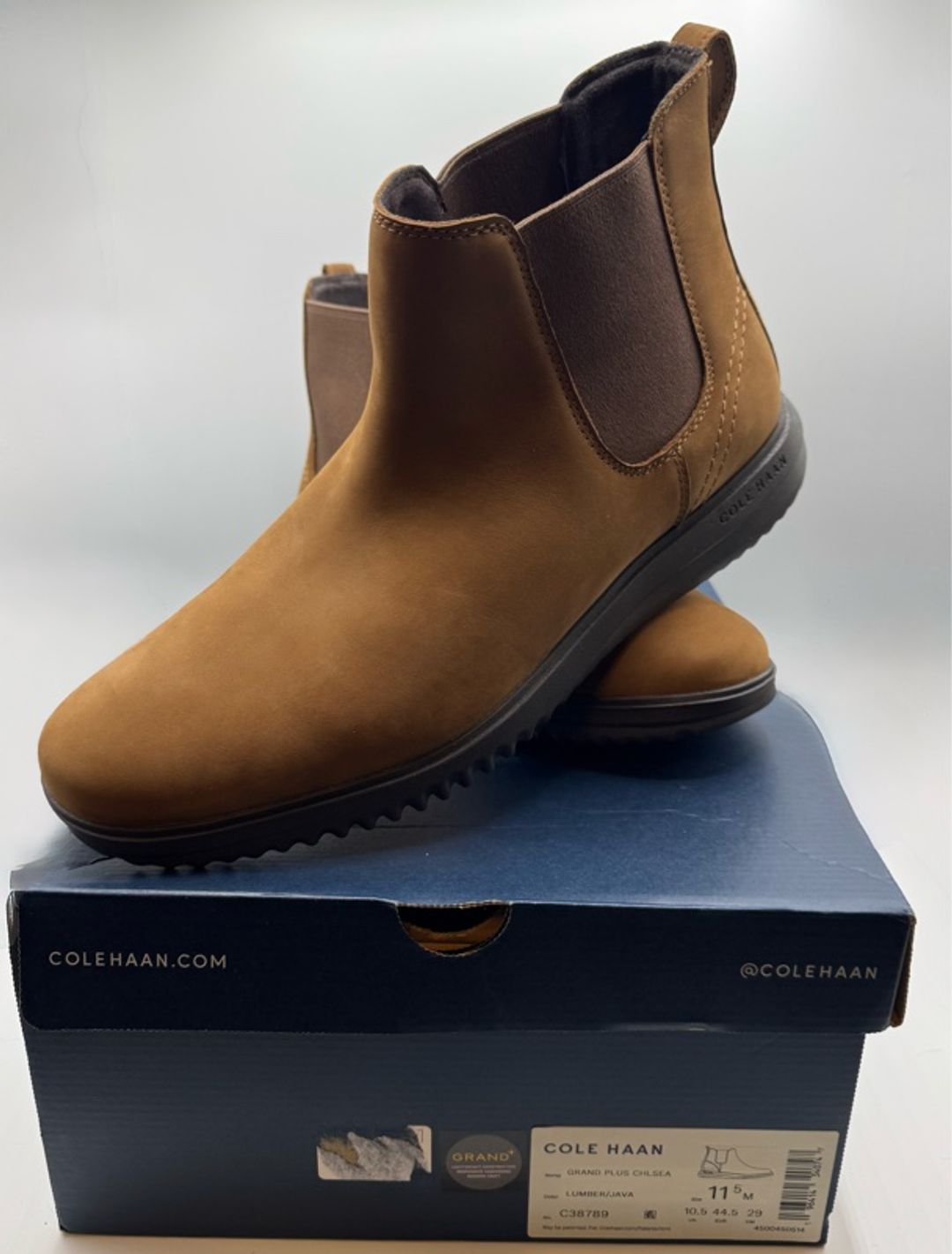 Cole Haan Grand+ Chelsea Boots Brown Lumber/Java Size 11.5M