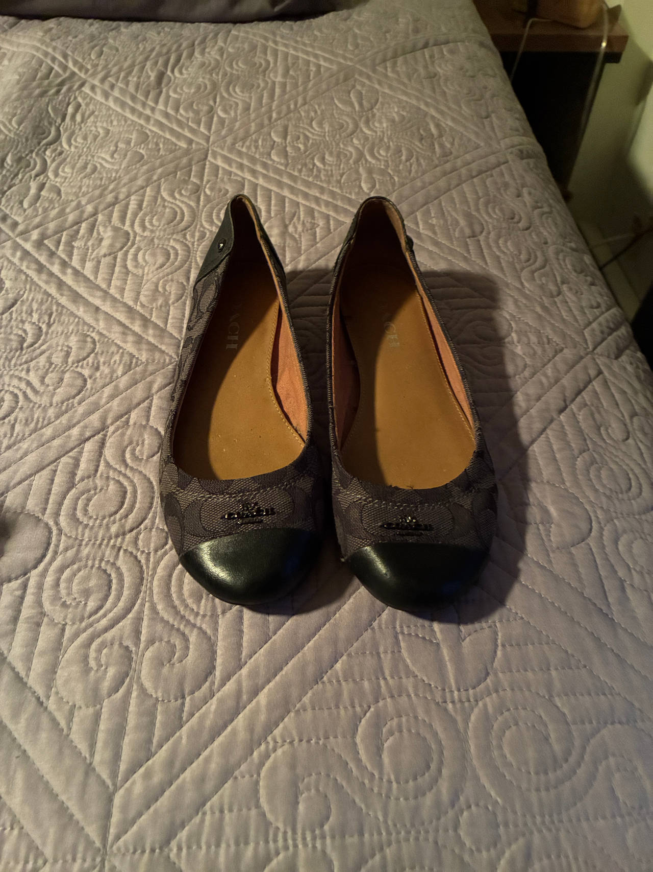 Coach Signature Cap Toe Ballet Flats