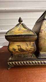CBK Country Rustic Kitchen Storage Canister Rooster Set with Tray - Image 3