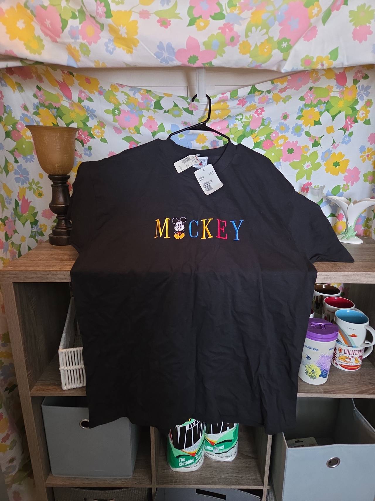 Disney Mickey Mouse Embroidered Logo T-Shirt
