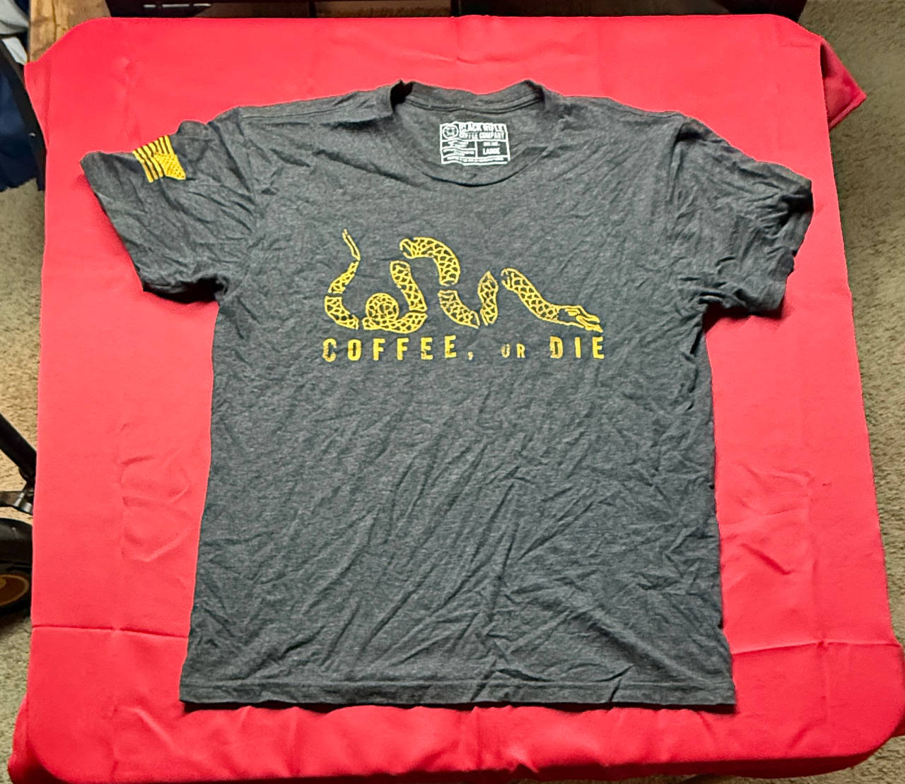Black Rifle Coffee Company Coffee, Or Die T-Shirt - Sz Large