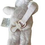 Plush Bunny Pacifier Holder Pink  - Image 3