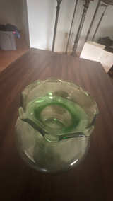 Anchor Hocking Emerald Green Ruffled Miniature Vase - Image 2
