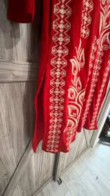 Wintos Red Woolen Kurti Sweater Dress with pocket size M/L - Image 3