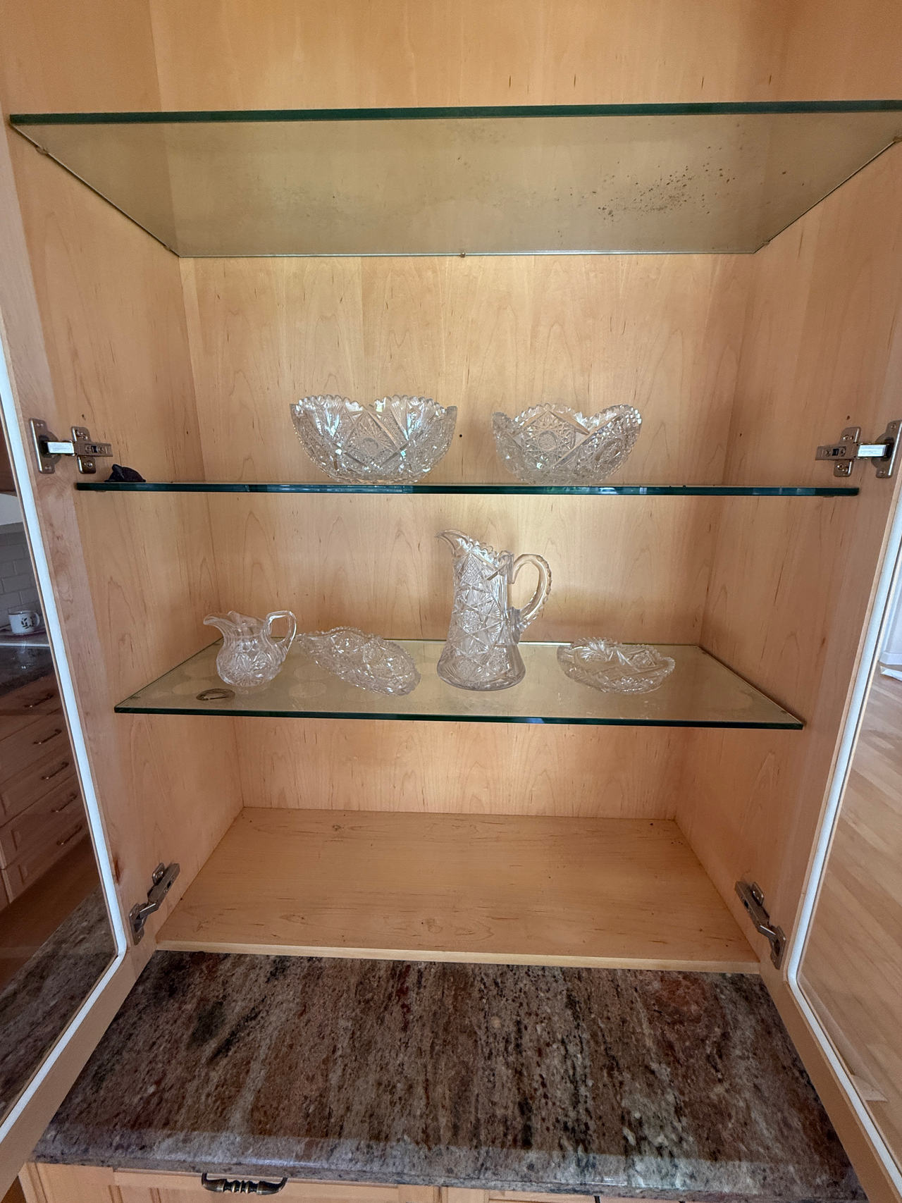 Cut Glass Crystal Serveware Set