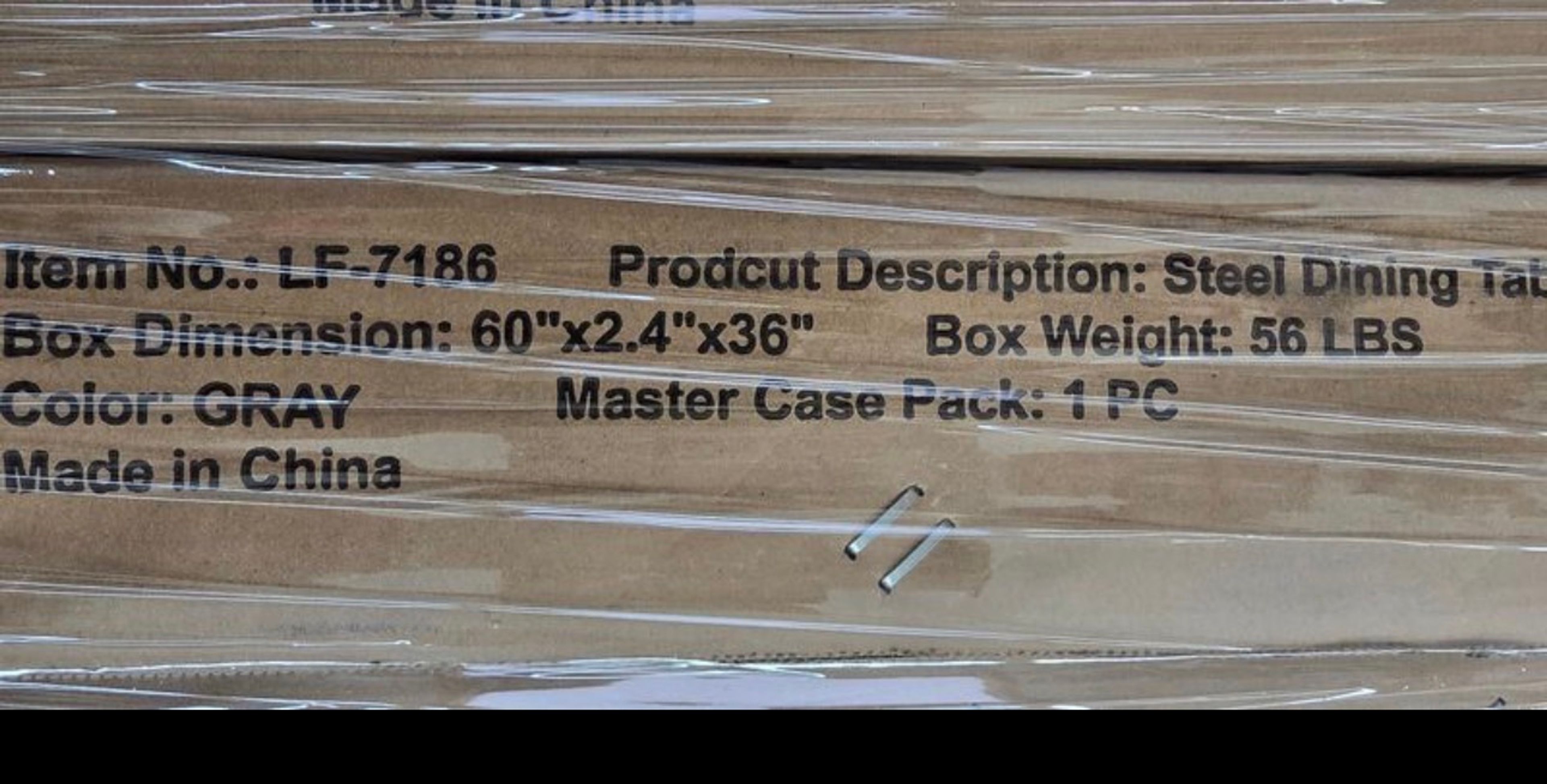 New in box 6-Person Glass Top Patio Dining Table - Image 2