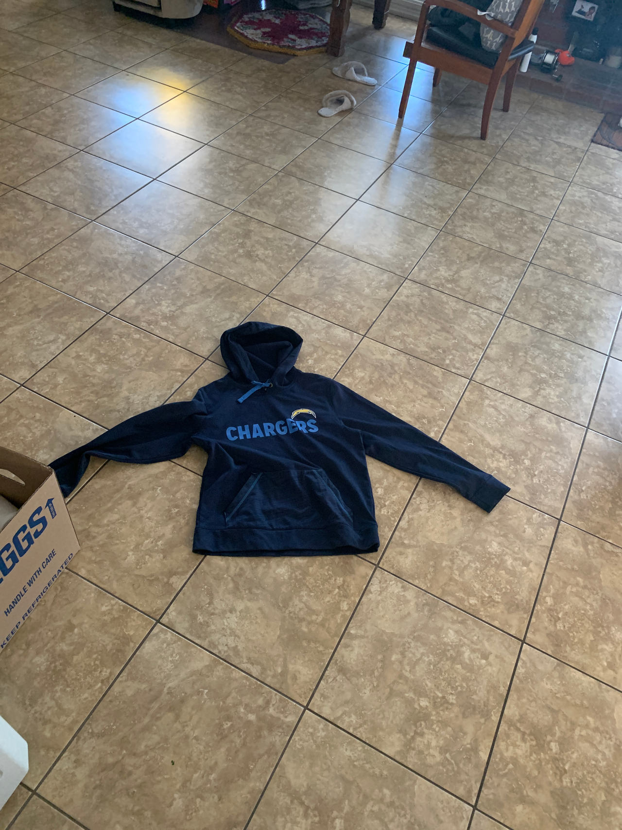 Los Angeles Chargers Navy Blue Pullover Hoodie