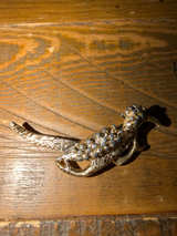 Vintage Gold Tone Roadrunner Brooch Pin - Image 1