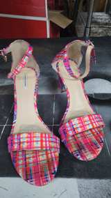 Alex Marie Multi-Color Plaid Block Heel Sandals - Image 2