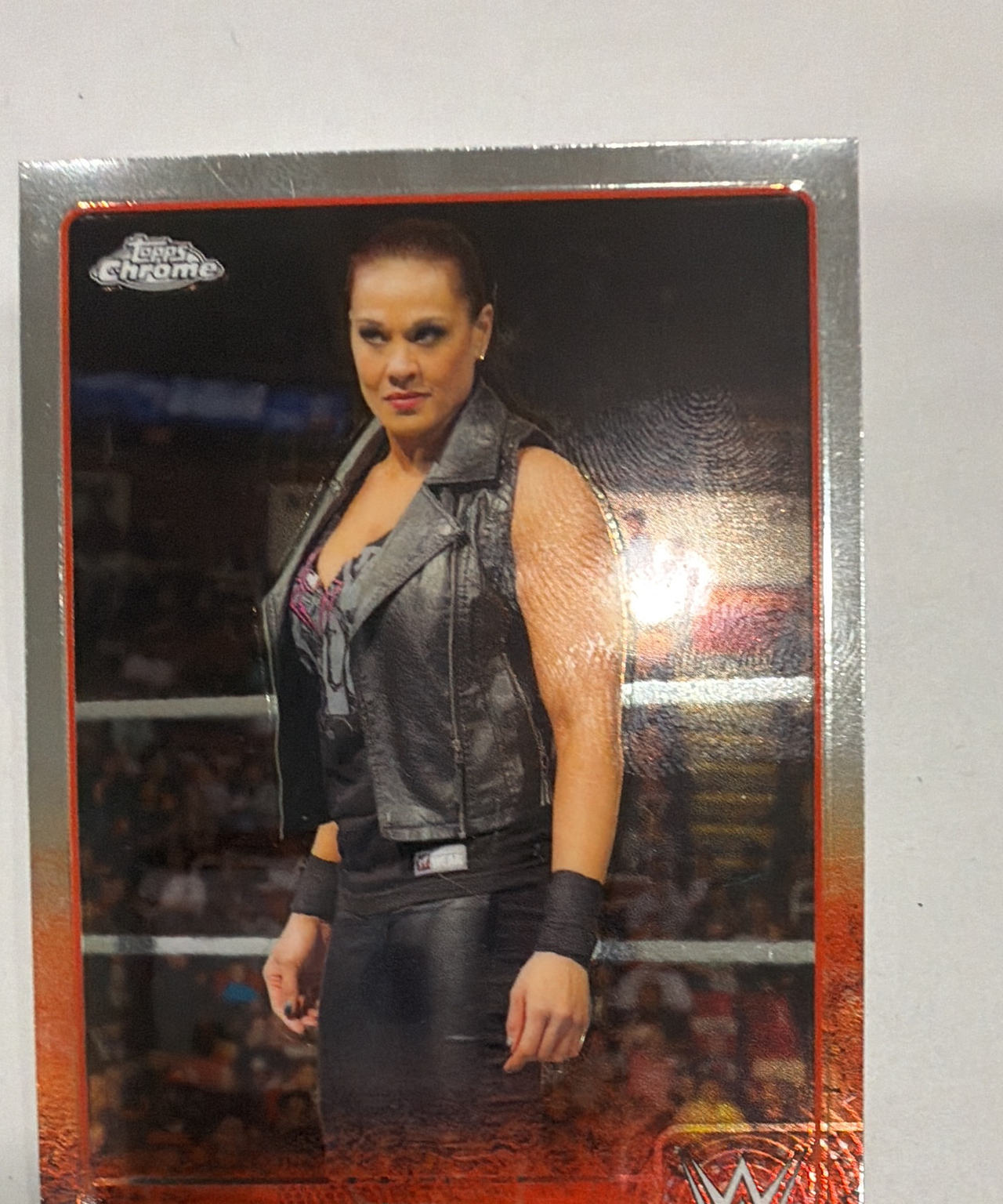2014 Topps Chrome WWE Tamina Snuka Orange Refractor /99 #44