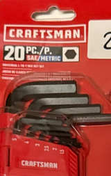 Craftsman 20-Piece Universal SAE/Metric Hex Key Set - Image 6