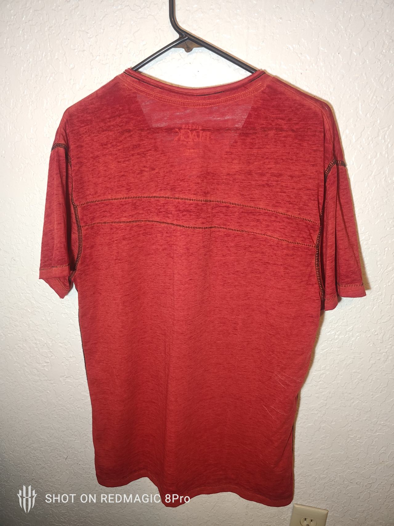 BKE Black V-Neck Burnout T-Shirt XL