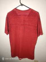BKE Black V-Neck Burnout T-Shirt XL - Image 1