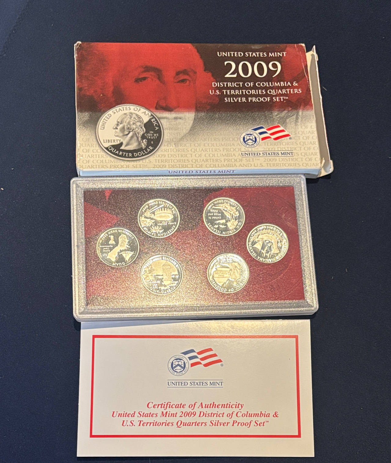 2009 District of Columbia & U.S. Territories Quarters Silver Proof Set