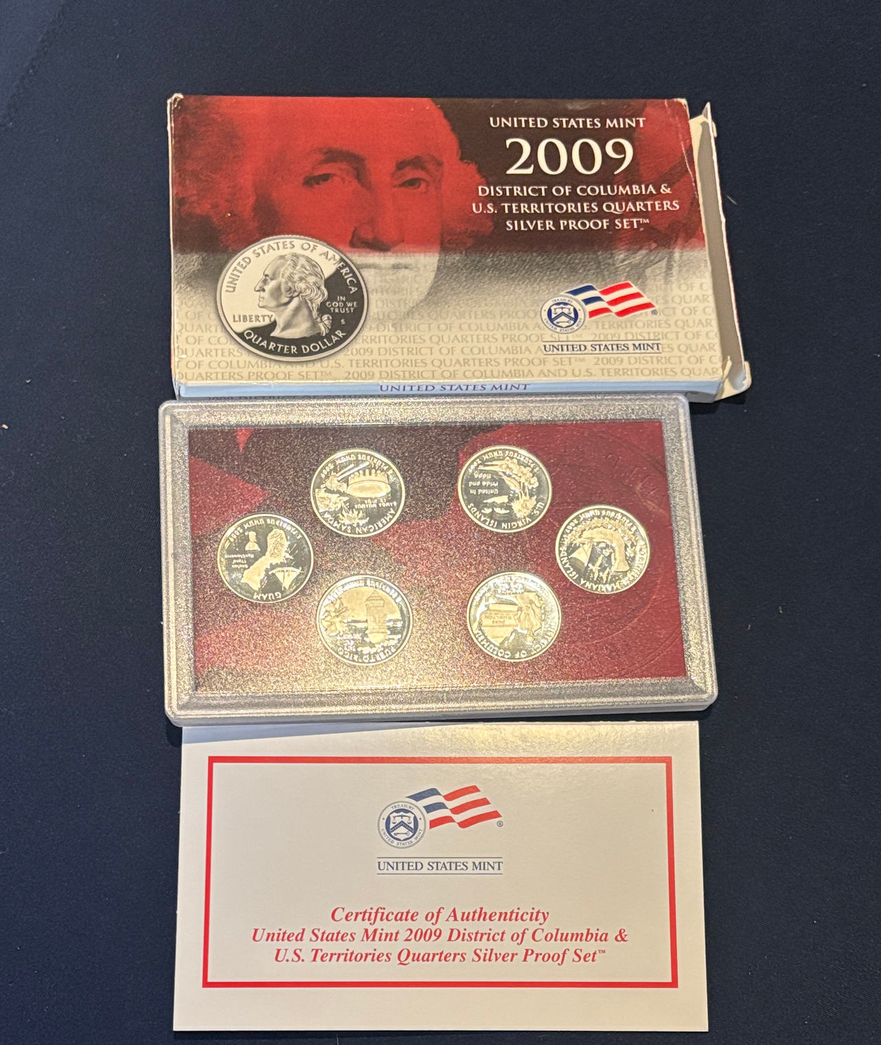 2009 District of Columbia & U.S. Territories Quarters Silver Proof Set