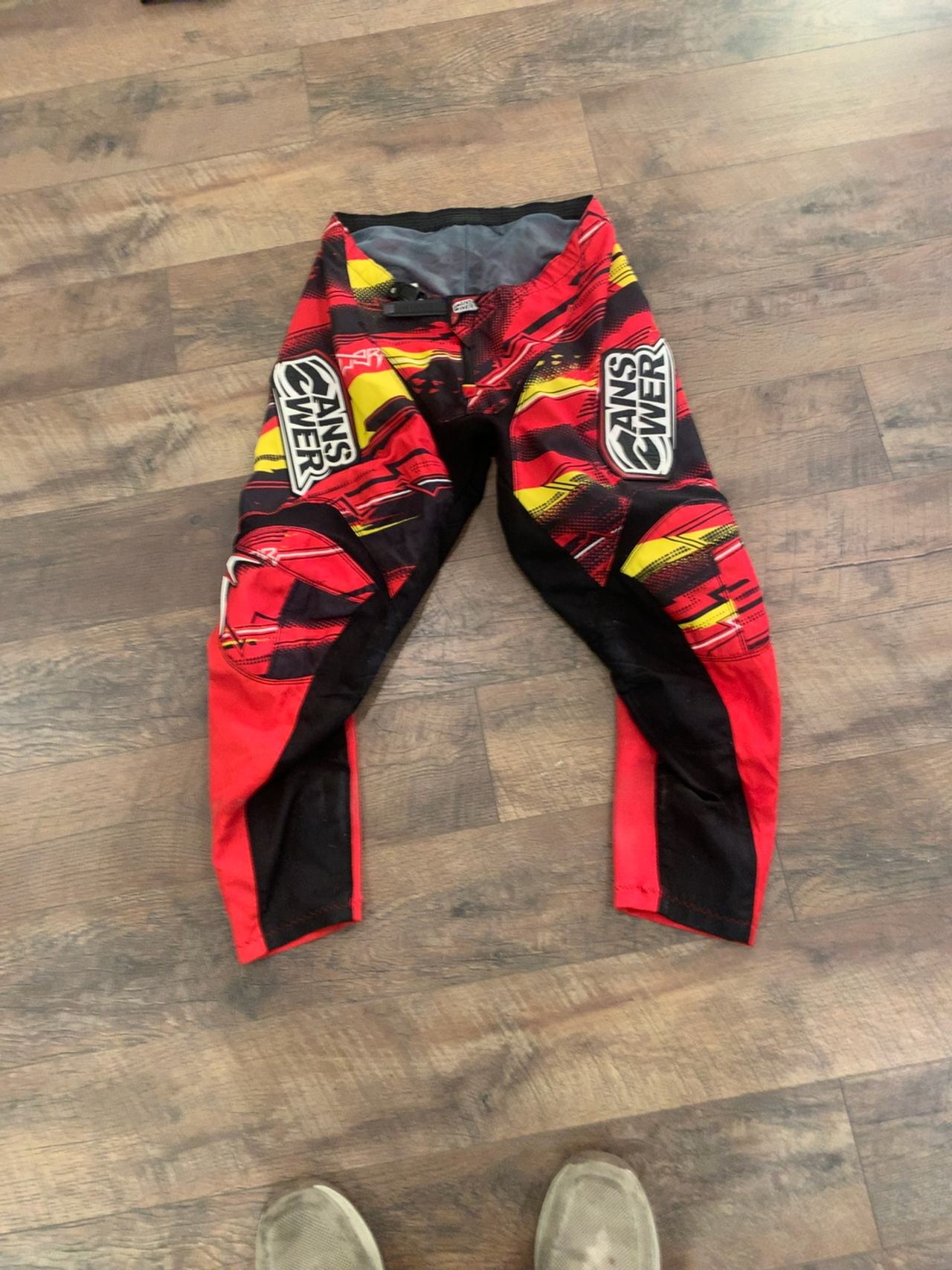 Sinisalo Motocross Pants Red Yellow Black