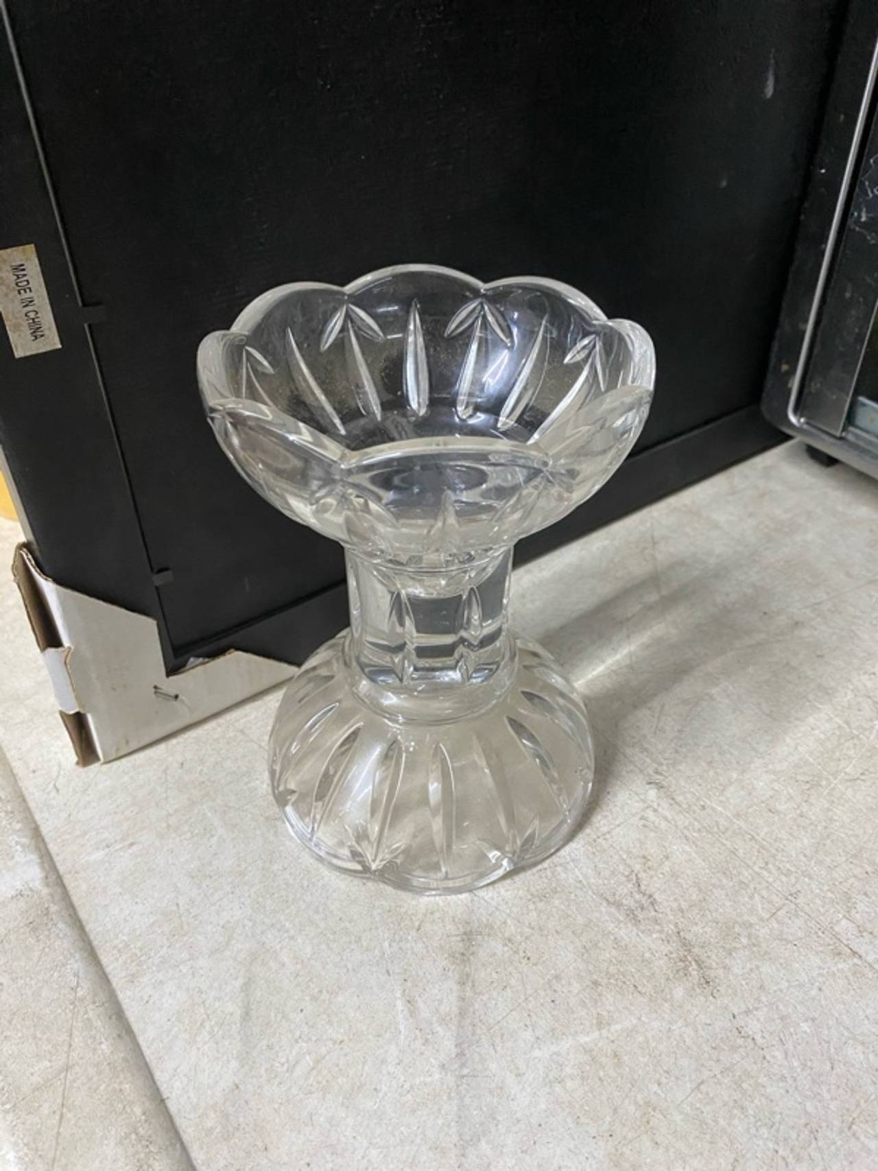 Bohemia Crystal Candlestick Holder Clear Lead Crystal