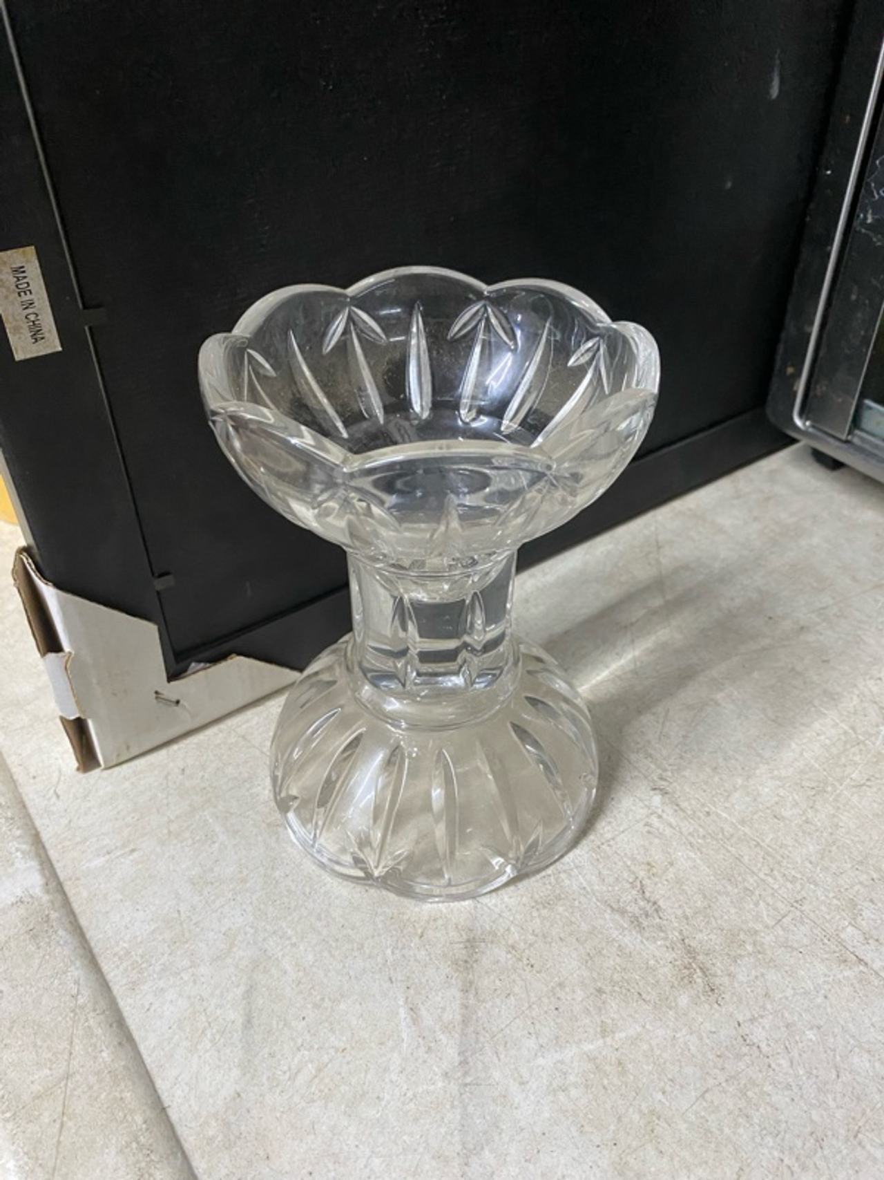 Bohemia Crystal Candlestick Holder Clear Lead Crystal