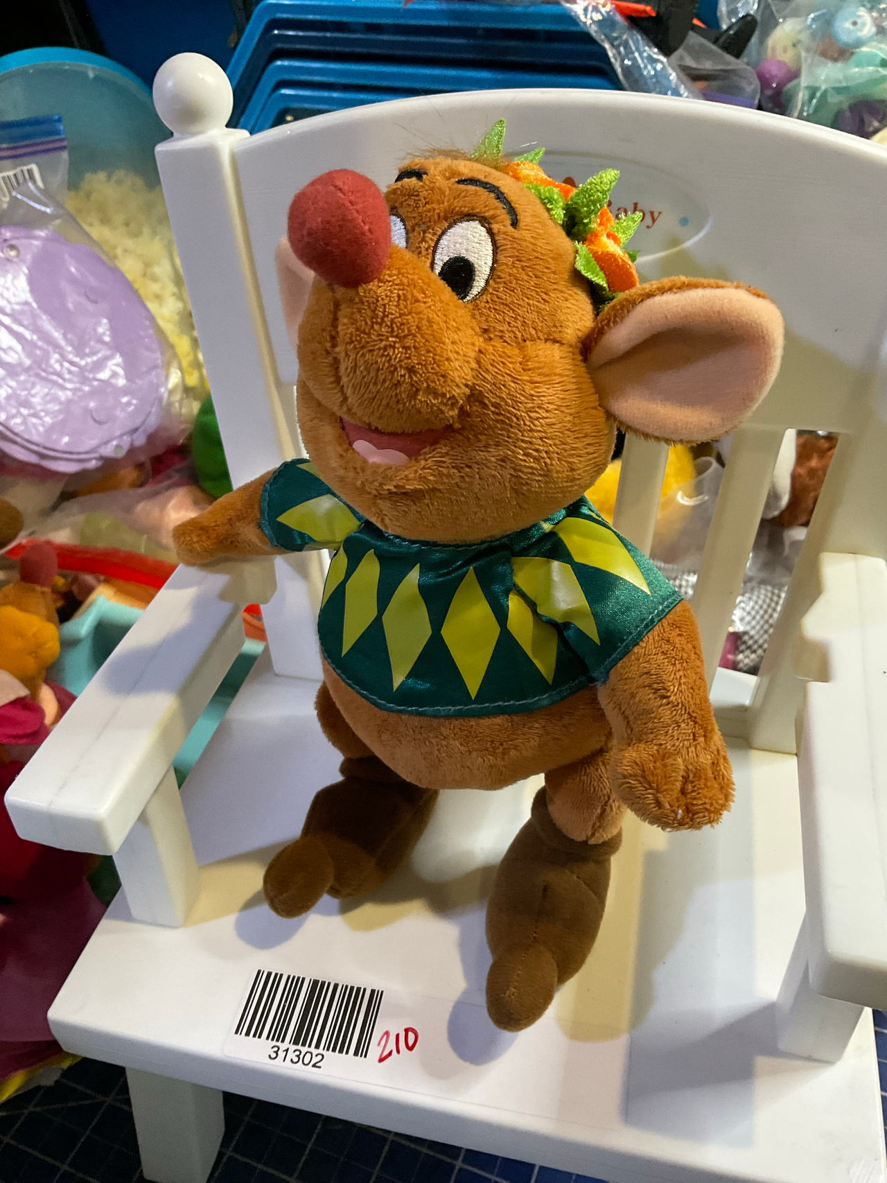 Disney Cinderella GUS GUS mouse vtg plush  210
