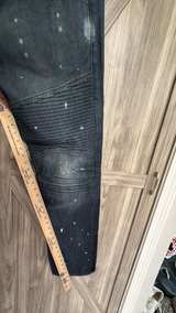True Religion Rocco Moto Paint Splatter Jeans size 38 Like NEW - Image 5