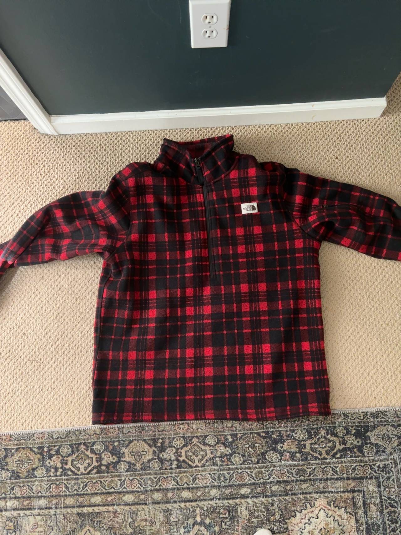 The North Face Gordon Lyons Red Plaid Fleece Pullover