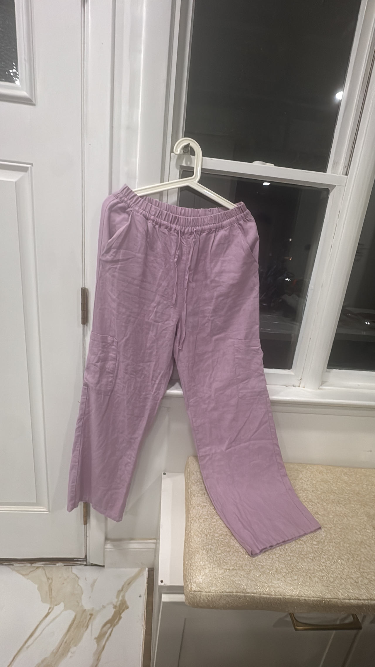 Women's Lavender Linen Pants