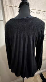 Free People Begonia Embroidered Black Blouse - Image 2