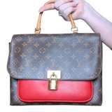 Louis Vuitton Marignan Monogram Shoulder Crossbody Bag Brown/Red - Image 1