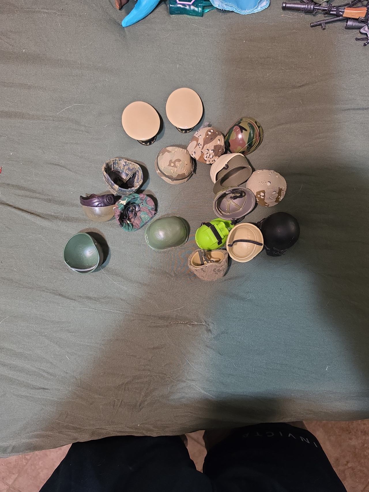 1:6 Scale Action Figure Military Helmet and Hat Lot