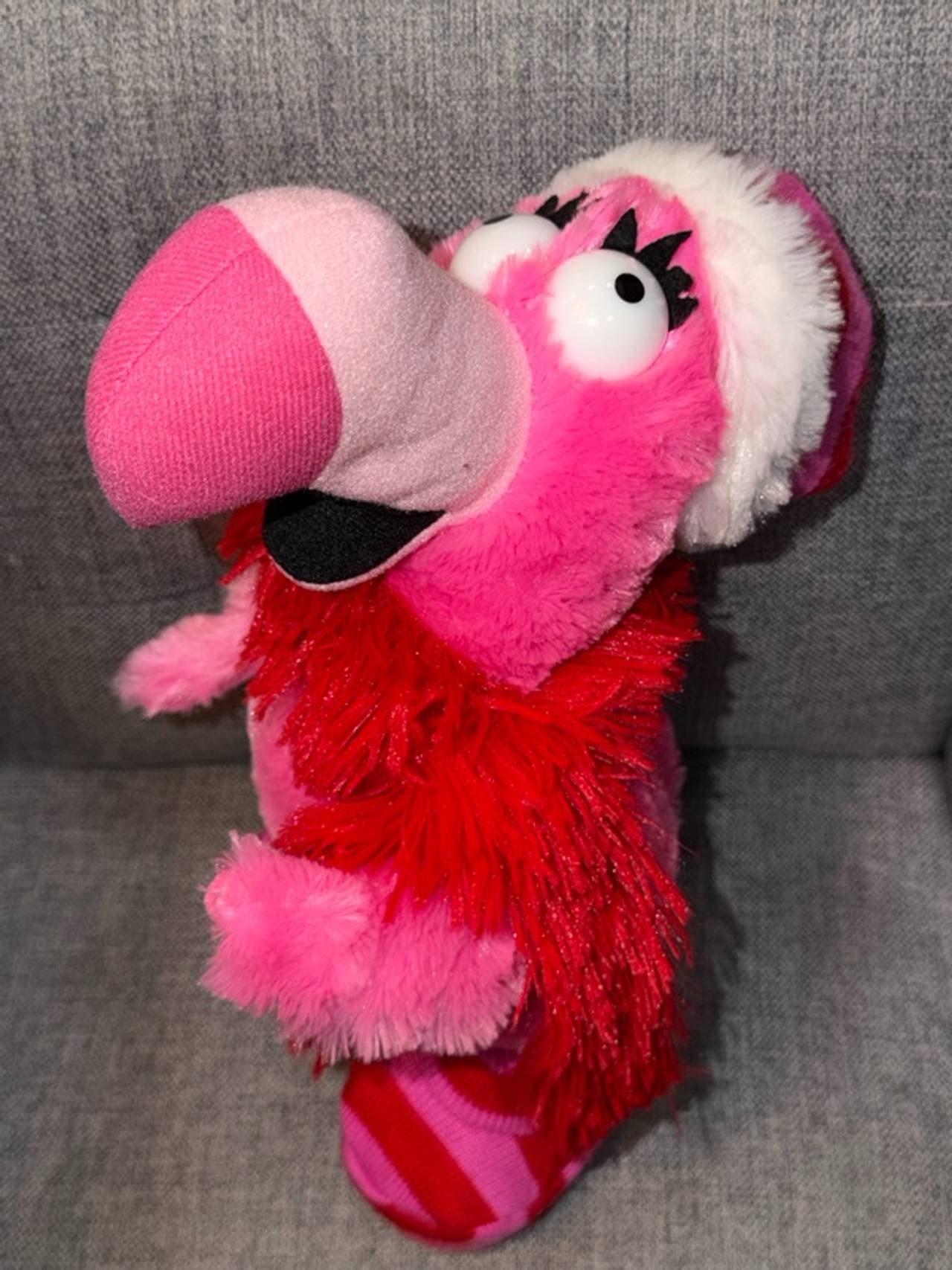 Gemmy Animated Dancing Singing Santa Claus Pink Flamingo RESPECT SONG 