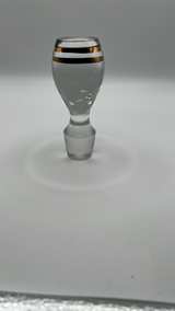 Vintage Gold-Striped Glass Decanter Top - Image 1