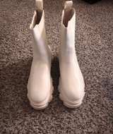 Pretty Little Thing White Chunky Platform Chelsea Ankle Boots - Image 2