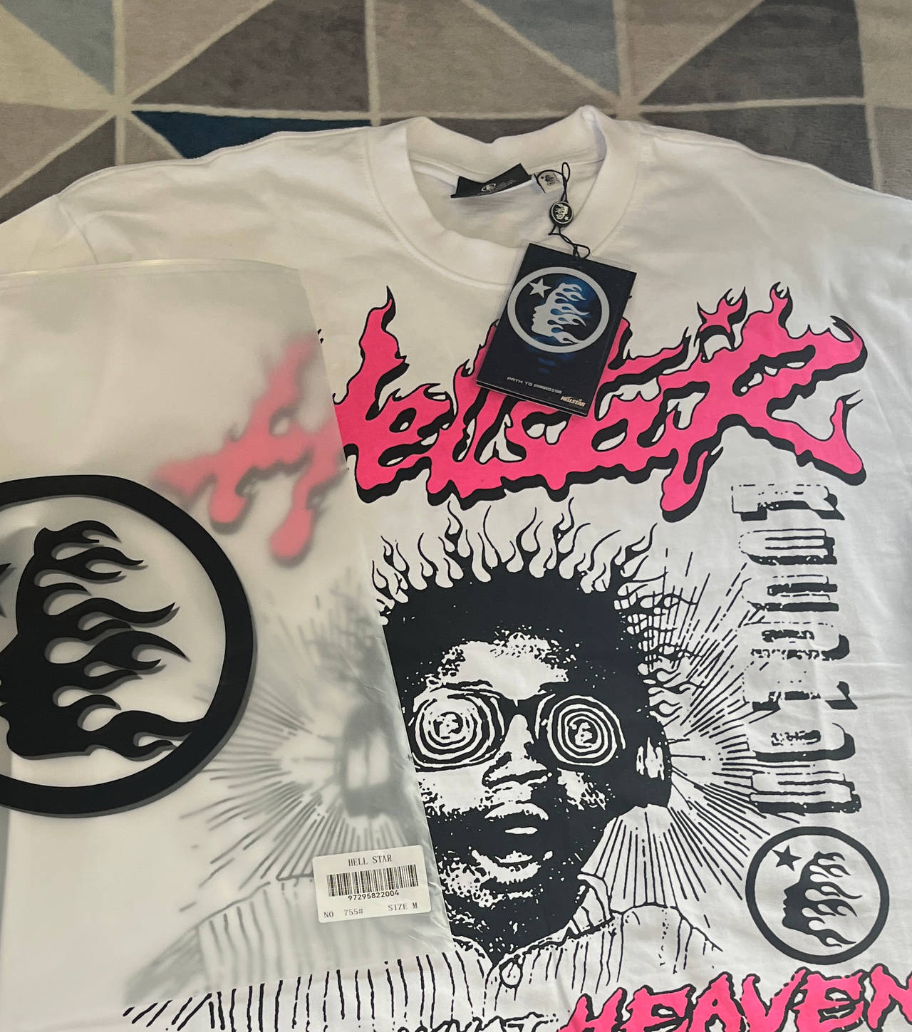 Hellstar Records T-Shirt White/Pink