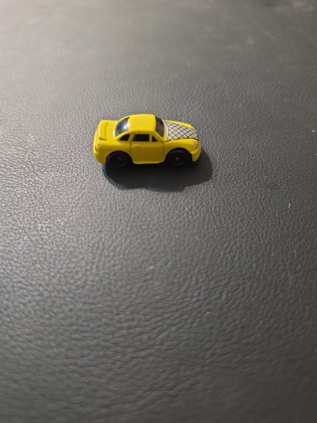 Micro Machines Yellow Sports Car with Checkered Hood