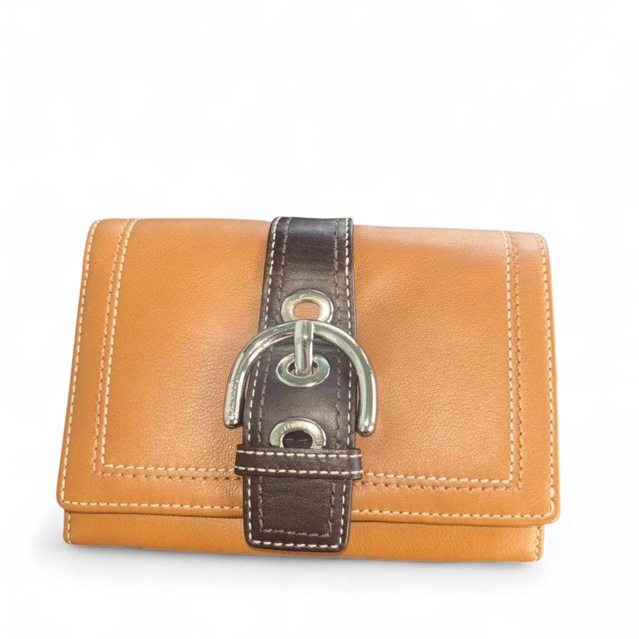 Coach Soho Leather Buckle Trifold Wallet
