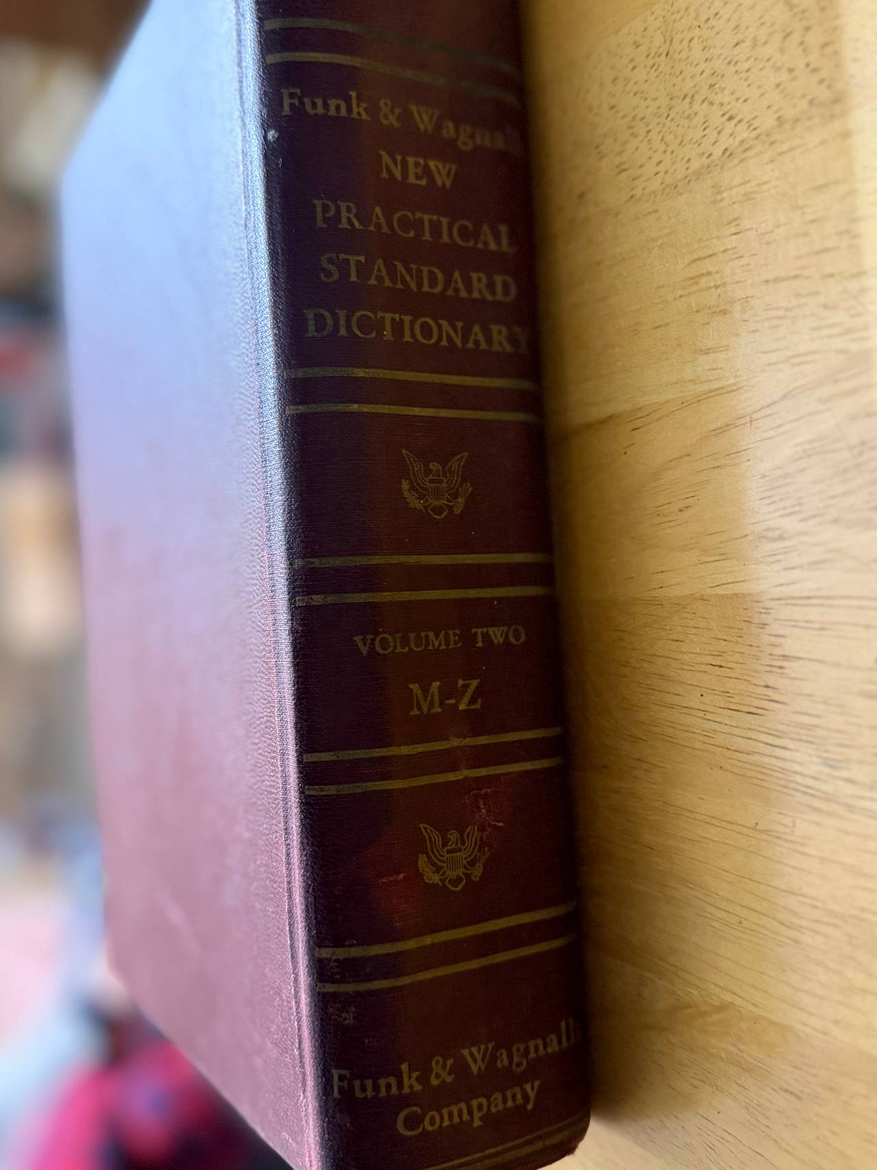Funk & Wagnalls New Practical Standard Dictionary Vol 2 M-Z Vintage Hardcover