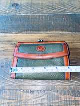 Dooney & Bourke Green Pebbled Leather Tri-Fold Wallet - Image 6