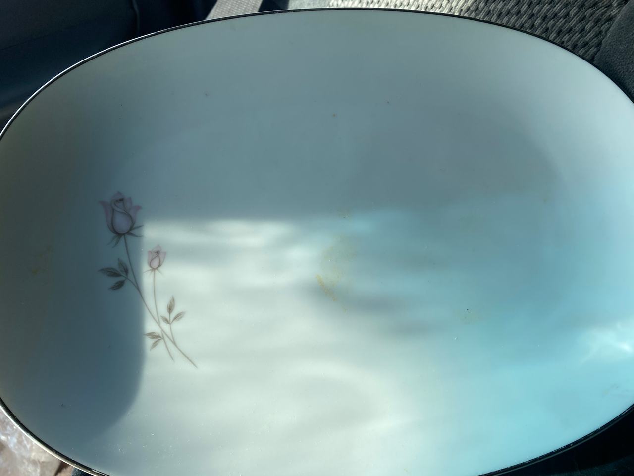 Noritake Pink Rose Oval Serving Platter