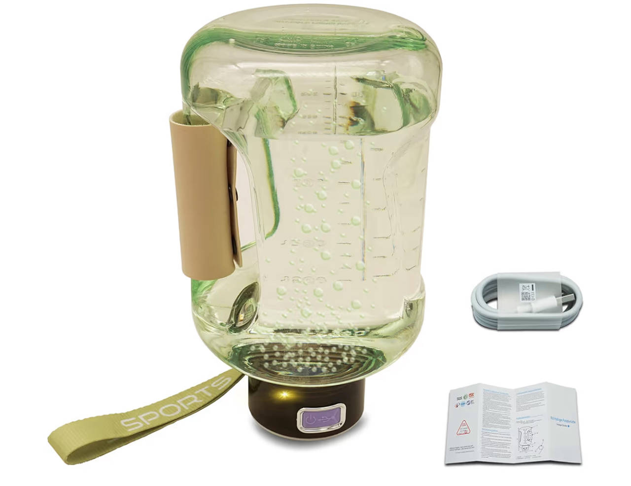 Hydrogen Water Bottle with 50 Oz/1.5L Capacity, Sports Hydrogen Rich Water