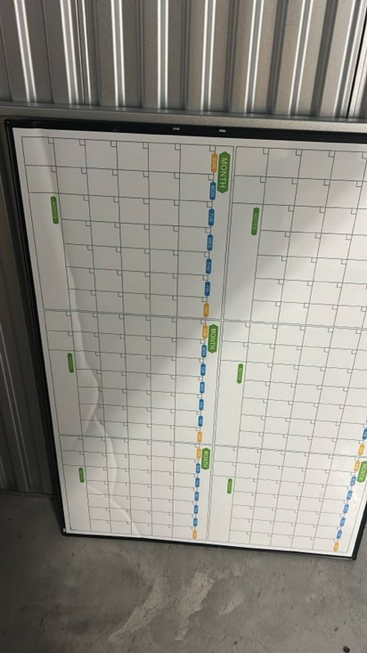 6-Month Dry Erase Calendar Board Used