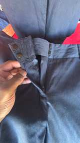 Ann Taylor Women's 2-Piece Short Sleeve Pinstripe Suit Set - Image 7