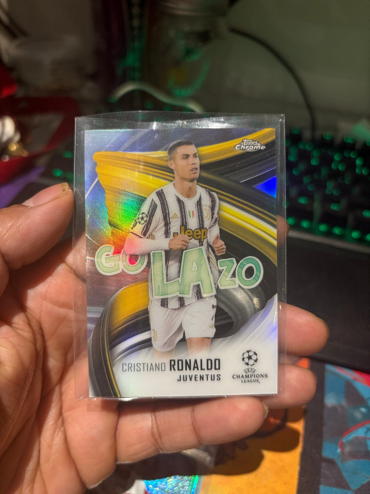 Topps Chrome UEFA Champions League Golazo Cristiano Ronaldo Card