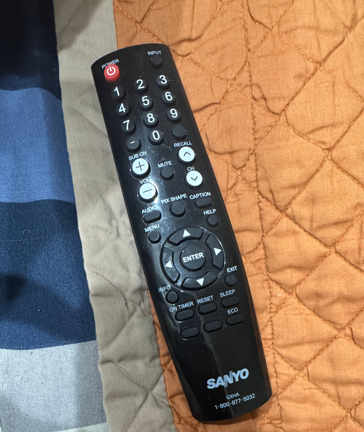 Sanyo GXHA TV Remote Control