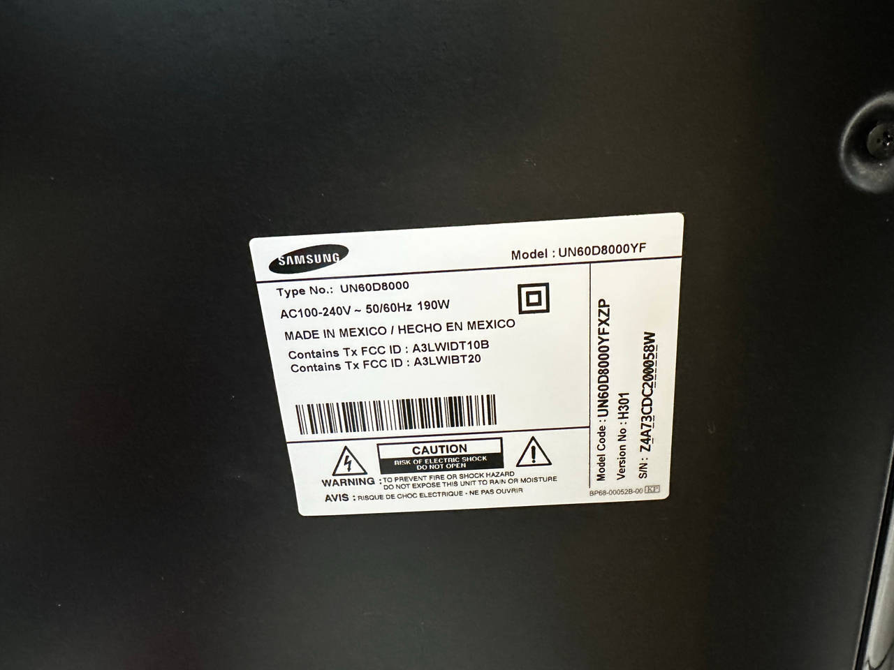Samsung UN60D8000