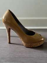 Cole Haan Chelsea Peep Toe Patent Leather Pumps - Image 3