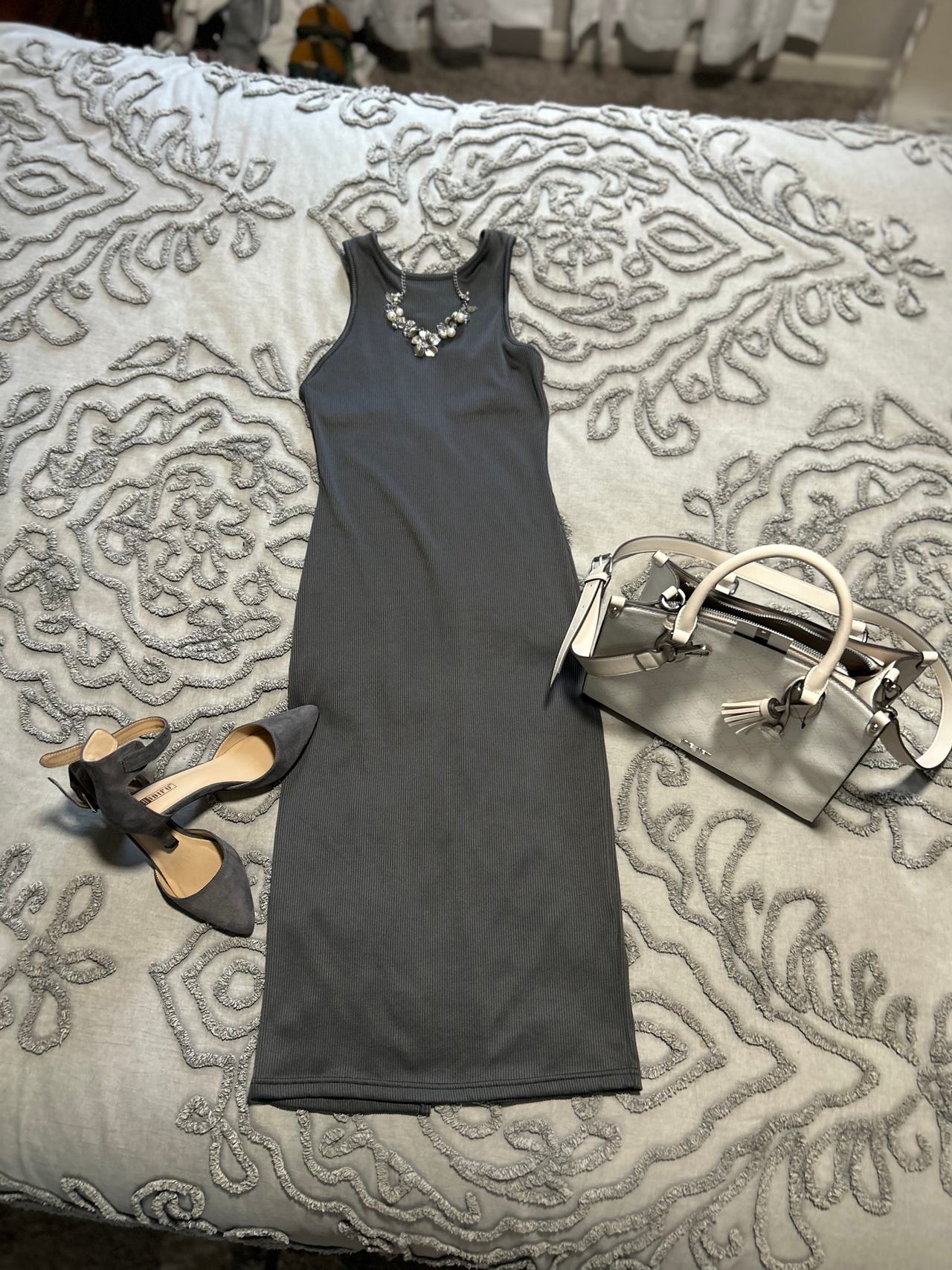 Sleeveless Ribbed Midi Dress