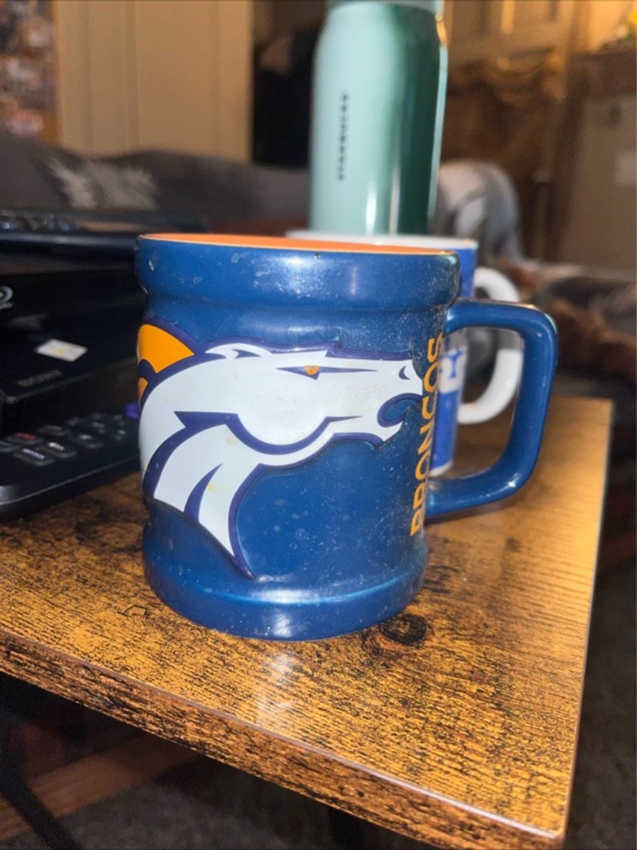 Denver Broncos 3D Coffee Mug Blue/Orange