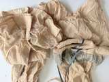 2 Vintage Style tea stain Cloth Bunny Doll Set. - Image 4