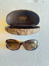 Coach Tortoise Sunglasses with Signature Case - Image 1